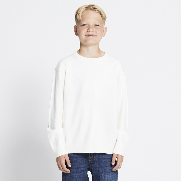 Fine-knit sweater "Ruben star" Off white